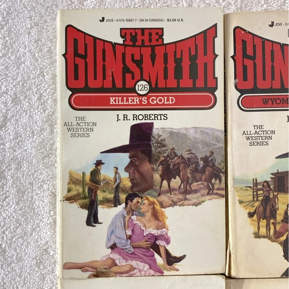 Vintage The Gunsmith All  Action Western Romance Novel x4 - Picture 2 of 14